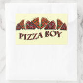 Sticker Rectangulaire Pizza Boy (Sac)