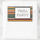 Sticker Rectangulaire pizza fête rayures (Sac)