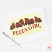 Sticker Rectangulaire Pizza Girl (Enveloppe)