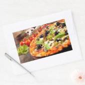 Sticker Rectangulaire pizza italienne fraîche (Enveloppe)