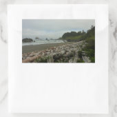 Sticker Rectangulaire Plage cachée I du parc national de Redwood (Sac)