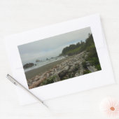 Sticker Rectangulaire Plage cachée I du parc national de Redwood (Enveloppe)