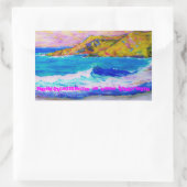 Sticker Rectangulaire plage combi est une bonne thérapie (Sac)