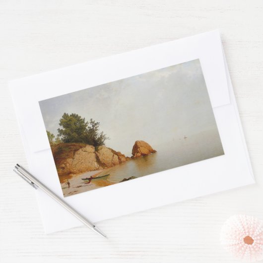 Sticker Rectangulaire Plage de Beverly (Enveloppe)