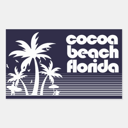 Sticker Rectangulaire Plage de Cocoa Floride (Devant)