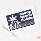 Sticker Rectangulaire Plage de Cocoa Floride (Enveloppe)