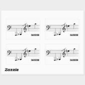 Sticker Rectangulaire Plage de lecture Bassoon (Feuille)