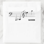 Sticker Rectangulaire Plage de lecture Bassoon (Sac)