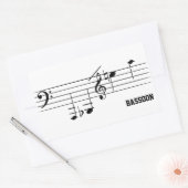 Sticker Rectangulaire Plage de lecture Bassoon (Enveloppe)
