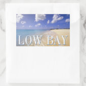 Sticker Rectangulaire Plage de Low Bay, Barbuda, Antigua (Sac)