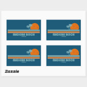 Sticker Rectangulaire Plage de Madeira Floride Palmiers solaires (Feuille)