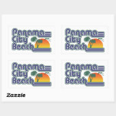 Sticker Rectangulaire Plage de Panama City (Feuille)