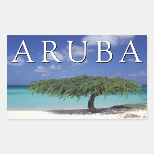 Sticker Rectangulaire Plage Eagle | Caraïbes, Aruba (Devant)