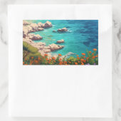 Sticker Rectangulaire Plage en Grèce (Sac)