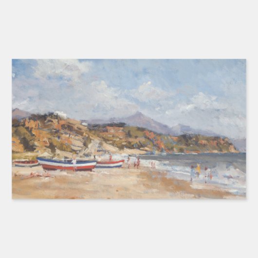 Sticker Rectangulaire Plage et montagnes Nerja 2001 (Devant)