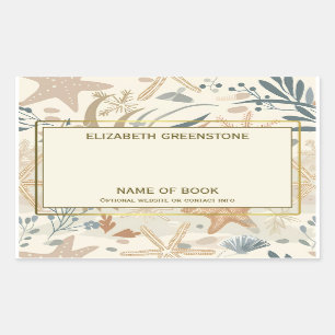 Sticker Rectangulaire Plage nautique Auteur Signature Plaque