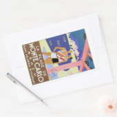 Sticker Rectangulaire Plage vintage de Monte Carlo (Enveloppe)