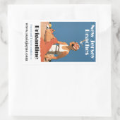 Sticker Rectangulaire Plages du New Jersey ~ Brigantine (Sac)