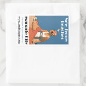 Sticker Rectangulaire Plages du New Jersey ~ Margate City (Sac)