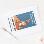 Sticker Rectangulaire Plages du New Jersey ~ Margate City (Enveloppe)