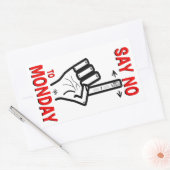 Sticker Rectangulaire Plaisanter sur lundi (Dites non à lundi) (Enveloppe)