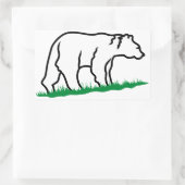 Sticker Rectangulaire Plan de l'ours (Sac)