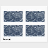 Sticker Rectangulaire Plan directeur mondial (Feuille)