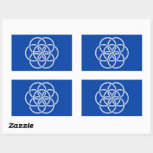 Sticker Rectangulaire Planet earth flag (Feuille)