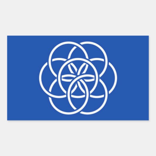 Sticker Rectangulaire Planet earth flag (Devant)