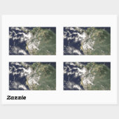 Sticker Rectangulaire Planète Terre (Feuille)