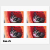 Sticker Rectangulaire Planeur à sucre en Orange Hanging Lit (Feuille)