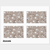 Sticker Rectangulaire plante botanique (Feuille)