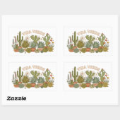 Sticker Rectangulaire Plantes de cactus Vida Verde (Feuille)