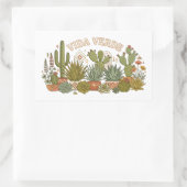 Sticker Rectangulaire Plantes de cactus Vida Verde (Sac)