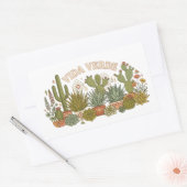 Sticker Rectangulaire Plantes de cactus Vida Verde (Enveloppe)