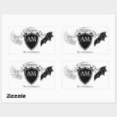 Sticker Rectangulaire Plaque AM - Noir Non Couronne (Feuille)
