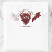 Sticker Rectangulaire Plaque AM - Rouge Non Couronne (Sac)