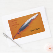 Sticker Rectangulaire Plaque autocollante de bibliothèque de quill (Enveloppe)