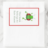 Sticker Rectangulaire Plaque-bibliothèque de coccinelle (Sac)