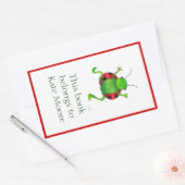 Sticker Rectangulaire Plaque-bibliothèque de coccinelle (Enveloppe)
