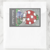 Sticker Rectangulaire Plaque-bibliothèque Rain Bunnies (Sac)