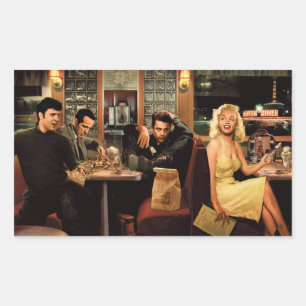 Sticker Rectangulaire Plaque bleue