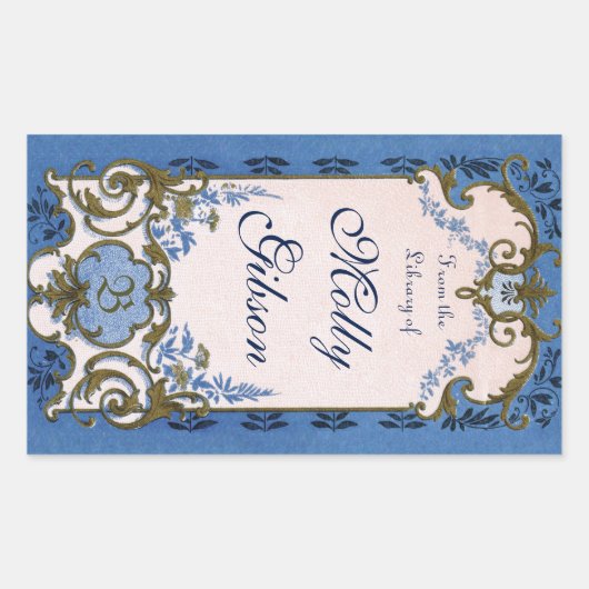 Sticker Rectangulaire Plaque bleue de Marie Antoinette (Devant)