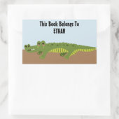 Sticker Rectangulaire Plaque d'alligator personnalisée (Sac)