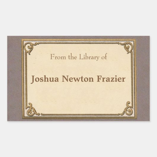 Sticker Rectangulaire Plaque d'antiquité minimaliste (Devant)