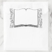 Sticker Rectangulaire Plaque d'autocollant de livre intégrée (Sac)