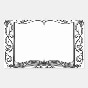 Sticker Rectangulaire Plaque d'autocollant de livre intégrée