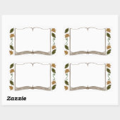 Sticker Rectangulaire Plaque d'autocollant Feuilles Automne (Feuille)