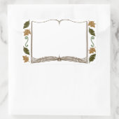 Sticker Rectangulaire Plaque d'autocollant Feuilles Automne (Sac)