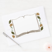 Sticker Rectangulaire Plaque d'autocollant Feuilles Automne (Enveloppe)